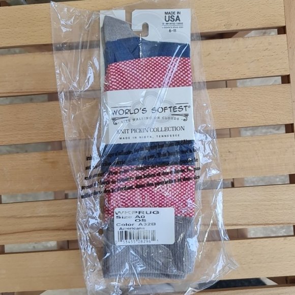 World's Softest Knit Cotton Rugby Crew Socks - Picture 2 of 3